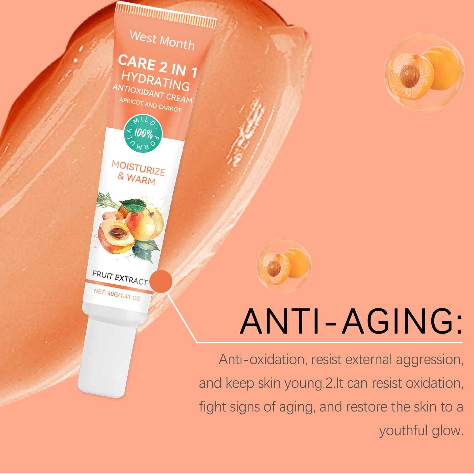 2-in-1 Hydrating Moisturizer with Antioxidant Cream for Face, 40g 8 2 in 1 hydrating moisturizer antioxidant cream 40g wes ja5sm4m9 desc 8