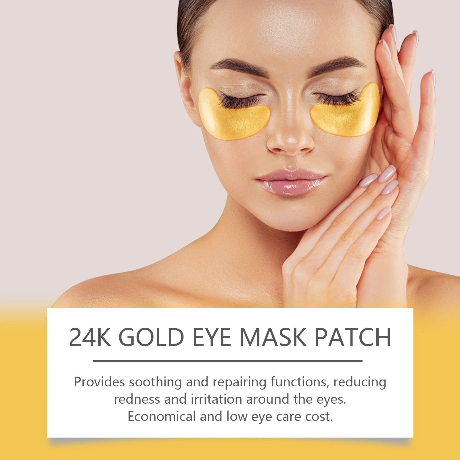 24k Gold Eye Mask Patches 60 Pieces Nourishing Anti-Wrinkle Firming Hydration 8 24k gold eye mask patches 60 pieces wes a8e6dwth desc 8