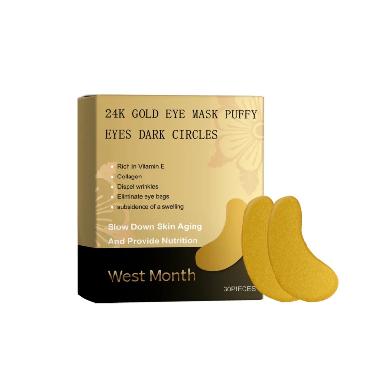 West Month 24K Gold Eye Mask - Hydrating, Firming, Reduce Dark Circles & Puffiness