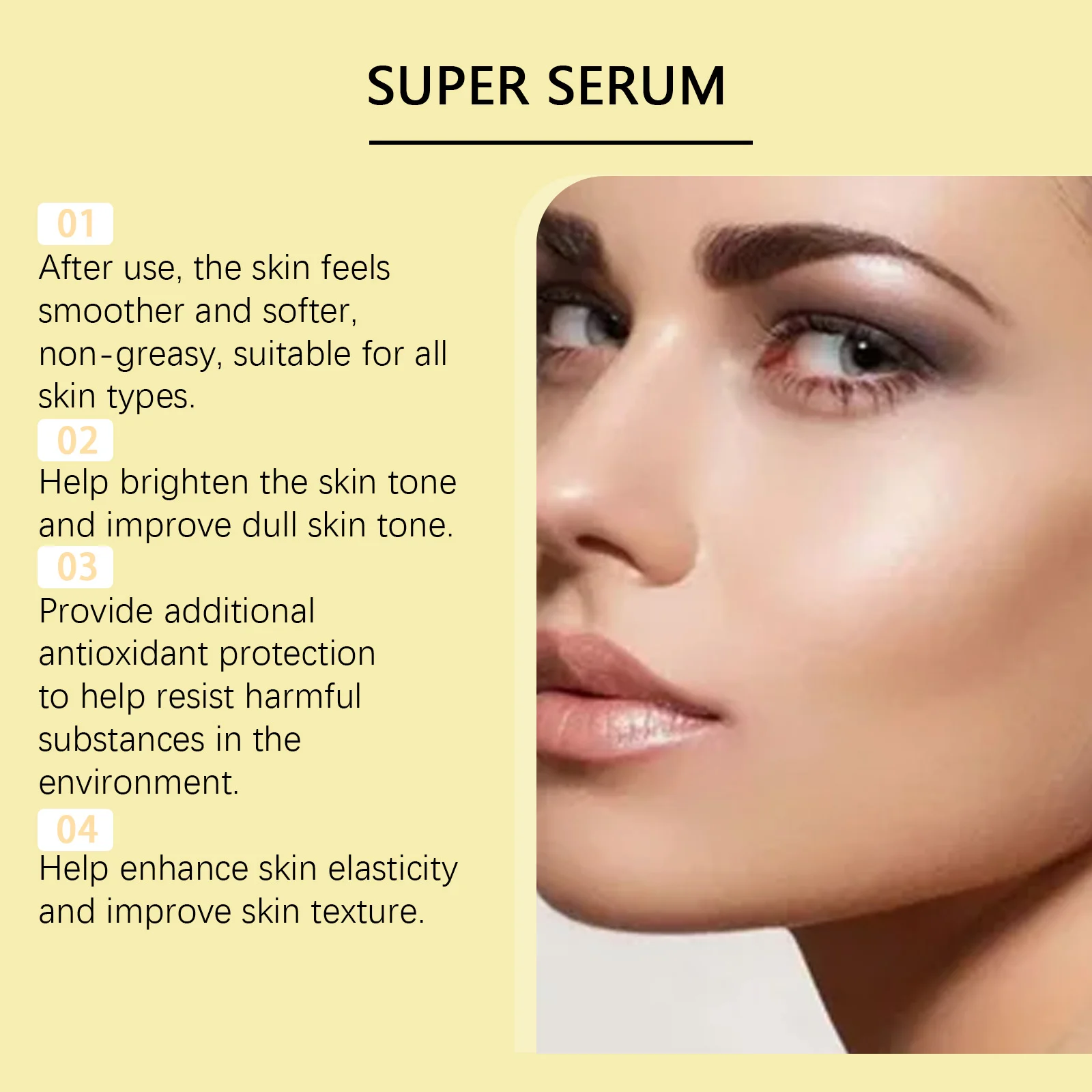 5-in-1 Facial Serum Deep Hydration Anti-Aging Vitamin E Centella Asiatica Extract 30ml 3 5 in 1 facial serum deep hydration anti aging 30ml wes ut7s6nq6 desc 3