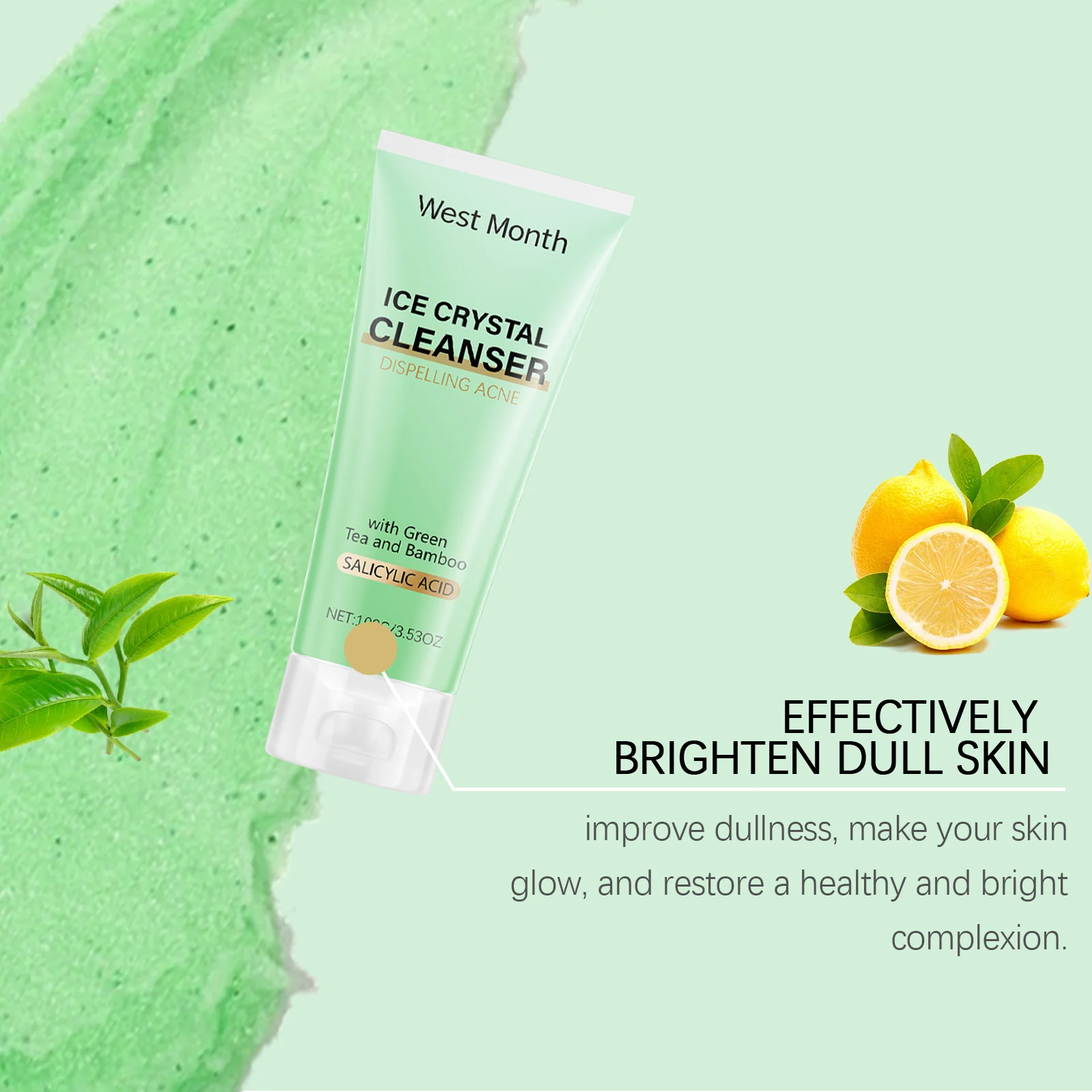 Acne-Fighting Facial Cleanser Gentle Deep Pore Cleanse Oil Control Non-Drying 100g 8 acne fighting facial cleanser oil control 100g wes zdyz3xhe desc 8