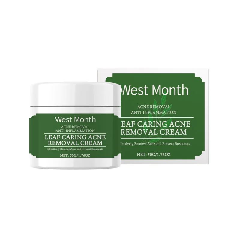 West Month Acne Removal Cream 50g with Salicylic Acid and Natural Extracts for Soothing Breakouts and Fading Acne Marks