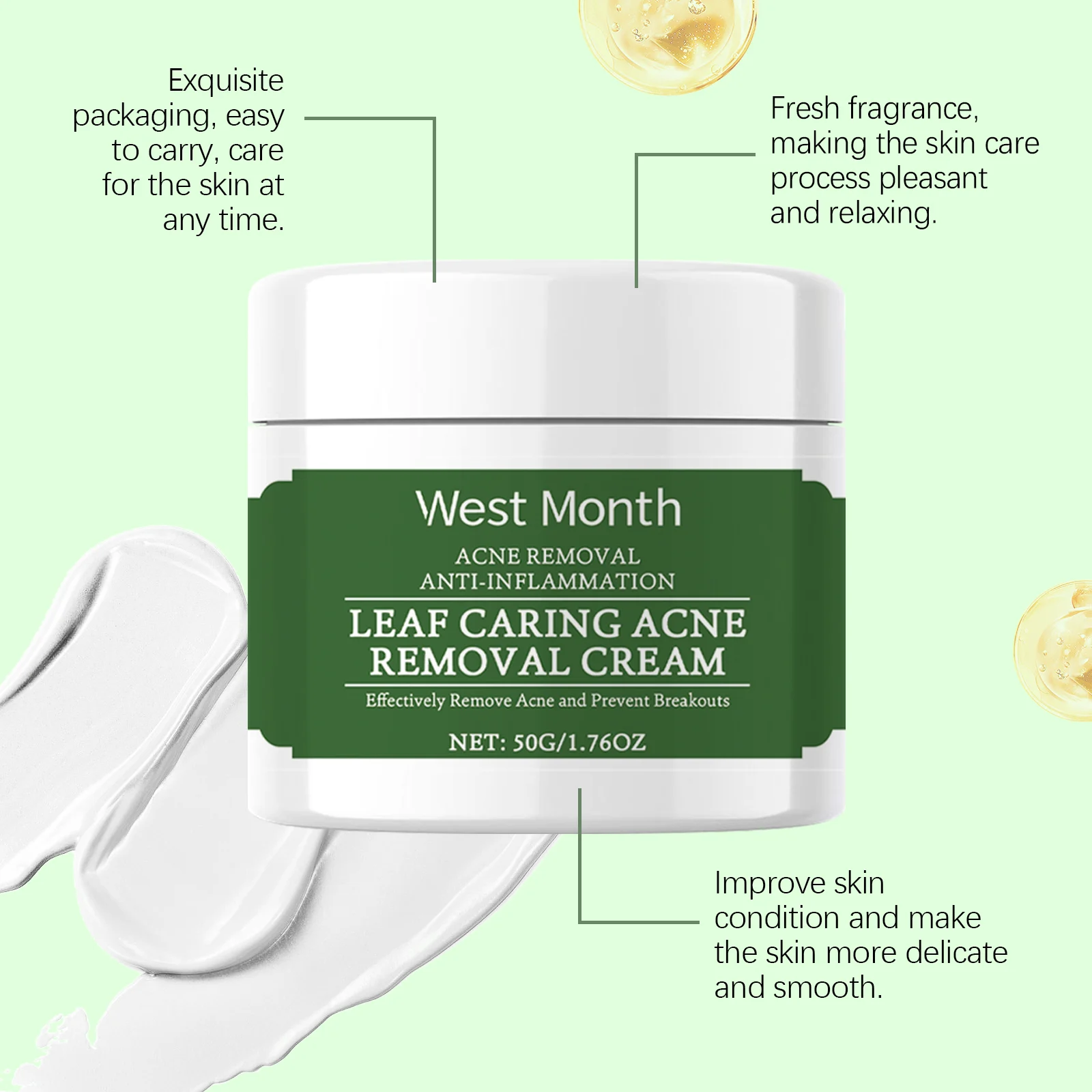 Acne Removal Cream for Face 50g Soothing Anti-Inflammatory Treatment to Fade Marks and Minimize Pores 5 acne removal cream 50g soothing anti inflammatory wes nkcfc46u desc 5