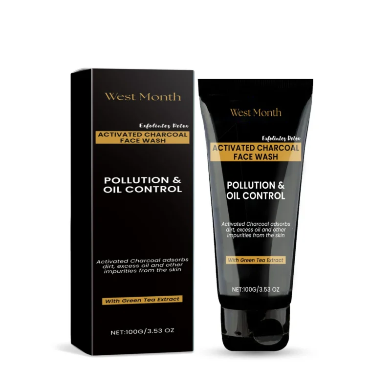 West Month Activated Charcoal Face Wash Deep Cleansing, Exfoliating, Oil Control