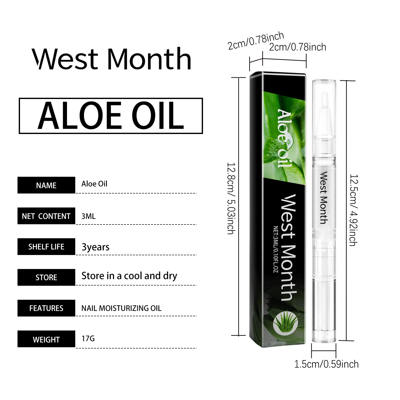 Cuticle Oil Aloe Vera Nail Care Oil for Strengthening and Moisturizing Nails 1 aloe vera cuticle oil nail care oil 3ml wes 29uufnza desc 1