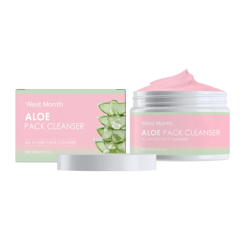West Month Aloe Vera Soothing Cleansing Paste for gentle, deep pore cleansing and makeup removal.