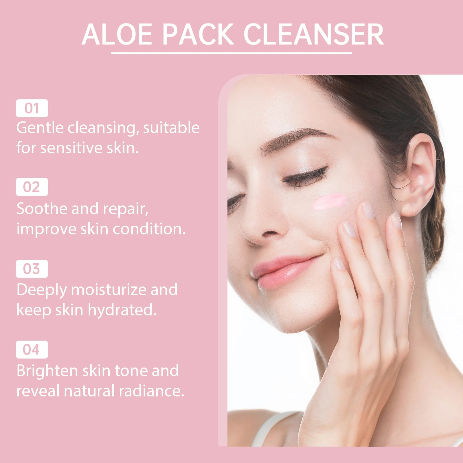 Aloe Vera Soothing Cleansing Paste Gentle Face Wash for Sensitive Skin 100g 5 aloe vera soothing cleansing paste gentle face wash 100g wes 9qs9py8f desc 5