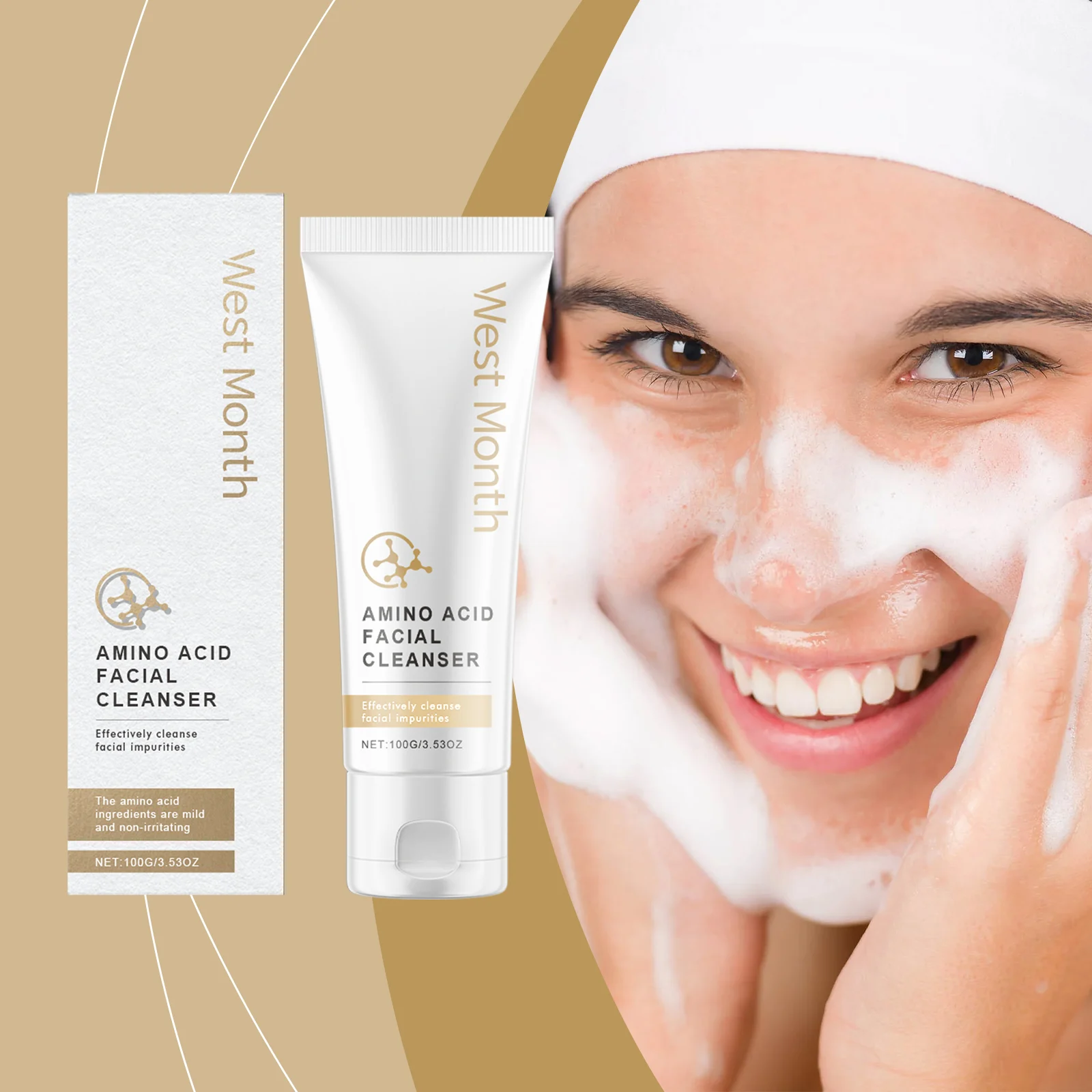 Amino Acid Facial Cleanser 100g Gentle Cleansing Improves Skin Condition 2 amino acid facial cleanser 100g wes 57hupur5 desc 2
