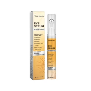 West Month Eye Serum with Massage Roller for Anti-Aging, Puffiness, and Dark Circles