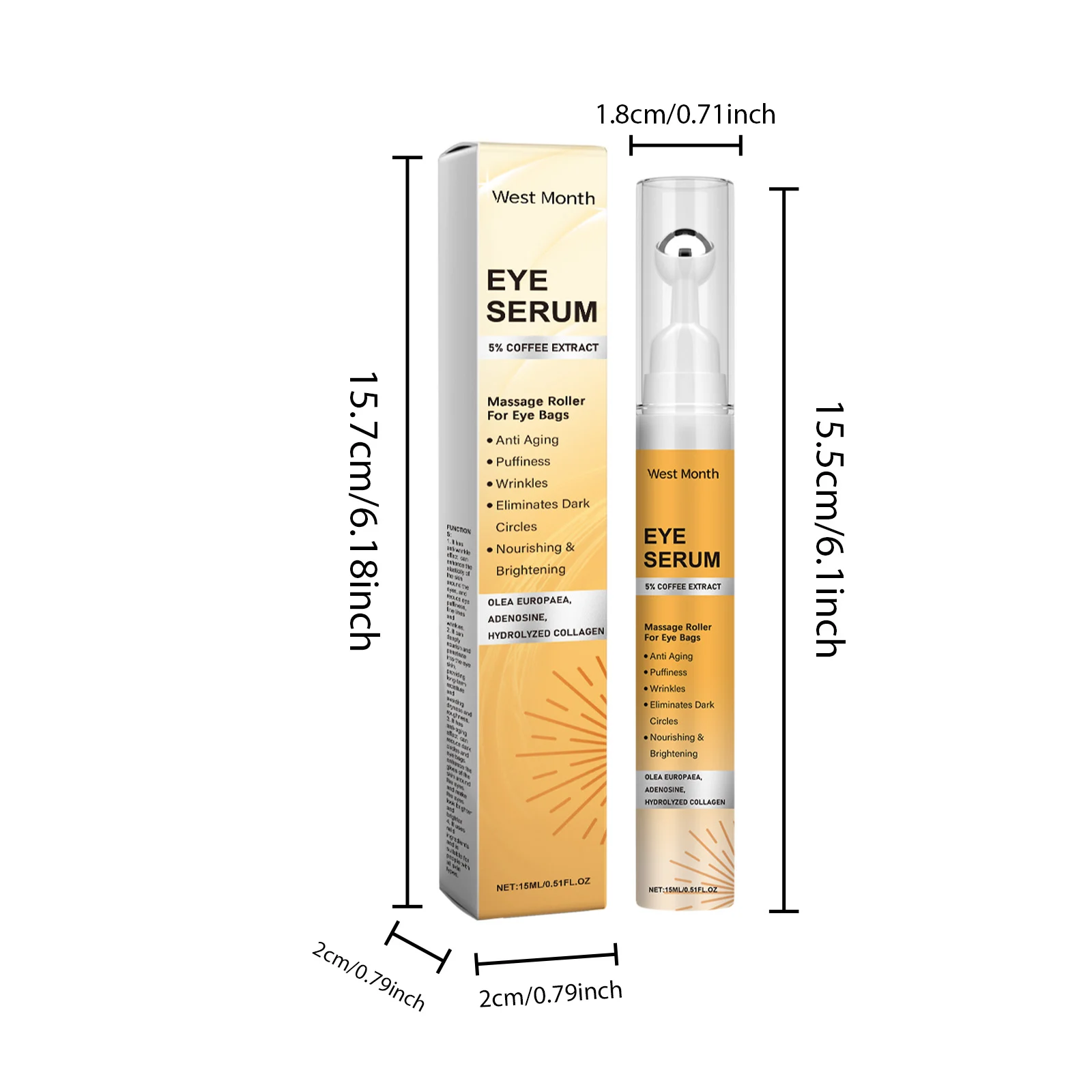 West Month Eye Serum with Massage Roller for Anti-Aging, Puffiness, and Dark Circles 1 anti aging eye serum roller wes rgvbtbm2 desc 1