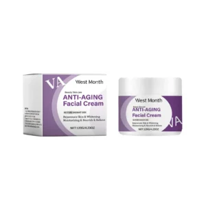 West Month Anti-Aging Facial Cream with Retinol and Hyaluronic Acid for deep hydration and wrinkle reduction
