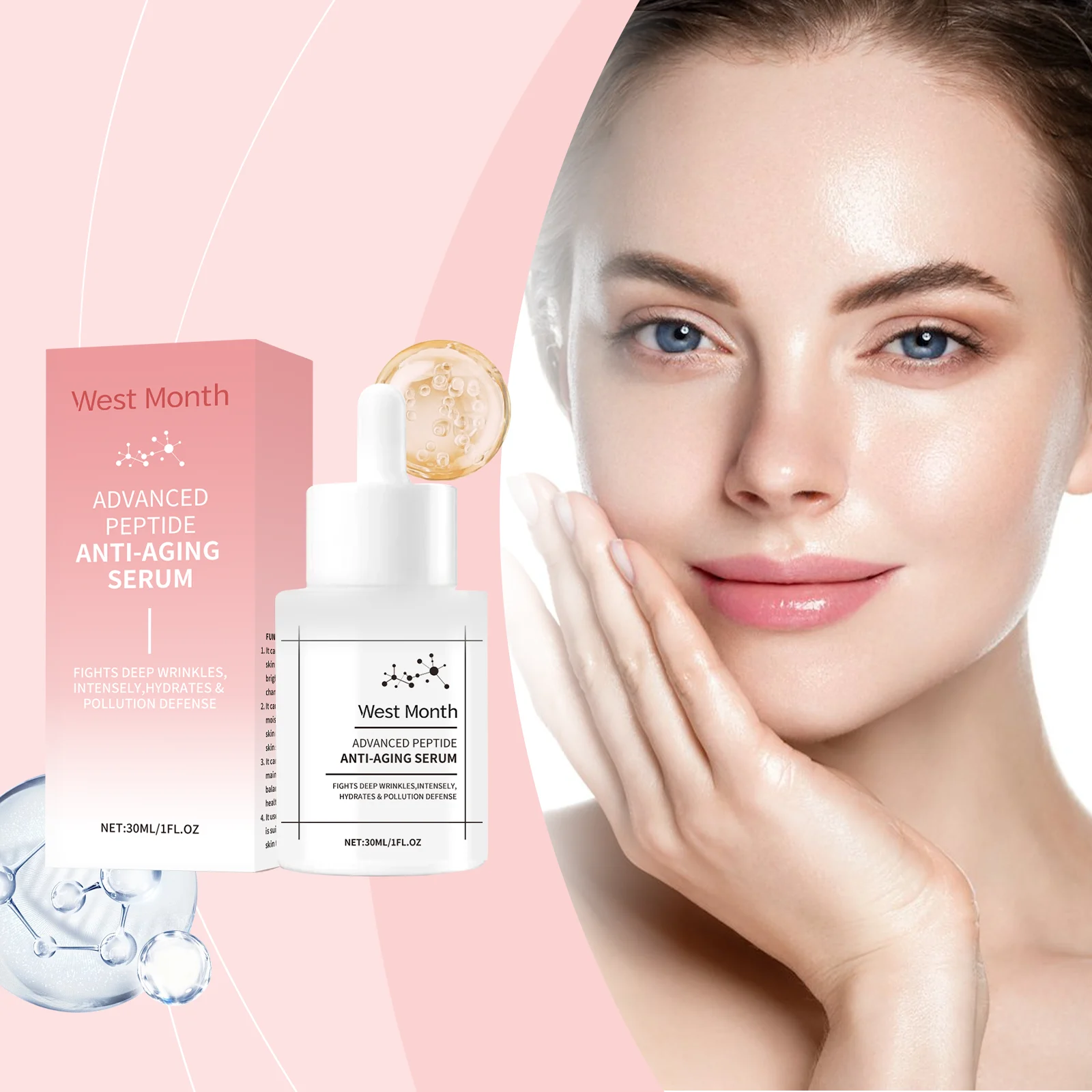 West Month Advanced Peptide Anti-Aging Serum | Fights Wrinkles & Hydrates 2 anti aging facial serum wes pq8bmjuy desc 2
