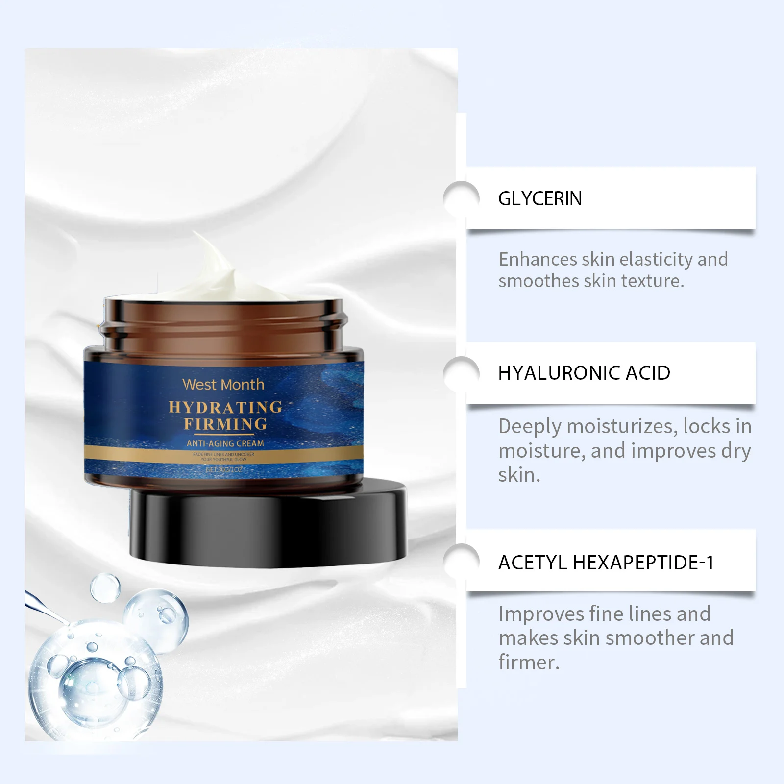 Anti-Aging Cream 30g Firming & Hydrating Face Cream to Reduce Fine Lines & Wrinkles 6 anti aging firming hydrating face cream 30g wes hvcbjf5v desc 6