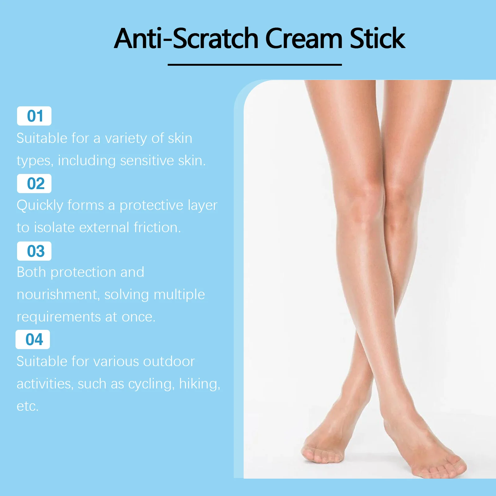 Anti-Chafing Cream Stick Skin Friction Protection Stick Moisturizing & Lubricating 15g 5 anti chafing cream stick friction protection moisturizing 15g wes 6mjxtyzd desc 5
