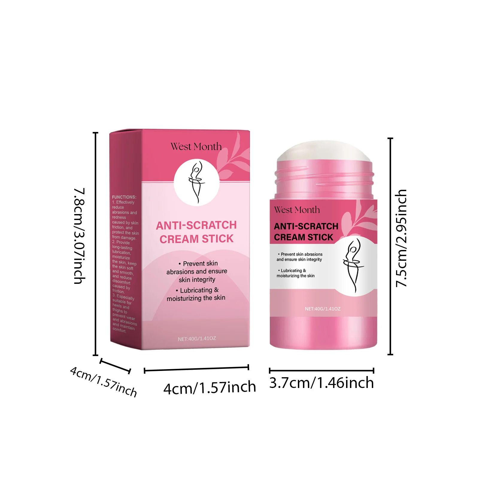 Anti Chafing Stick for Skin Friction and Dryness Relief with Shea Butter and Vitamin E 40g 1 anti chafing stick shea butter vitamin e 40g wes 4sz67j2r desc 1
