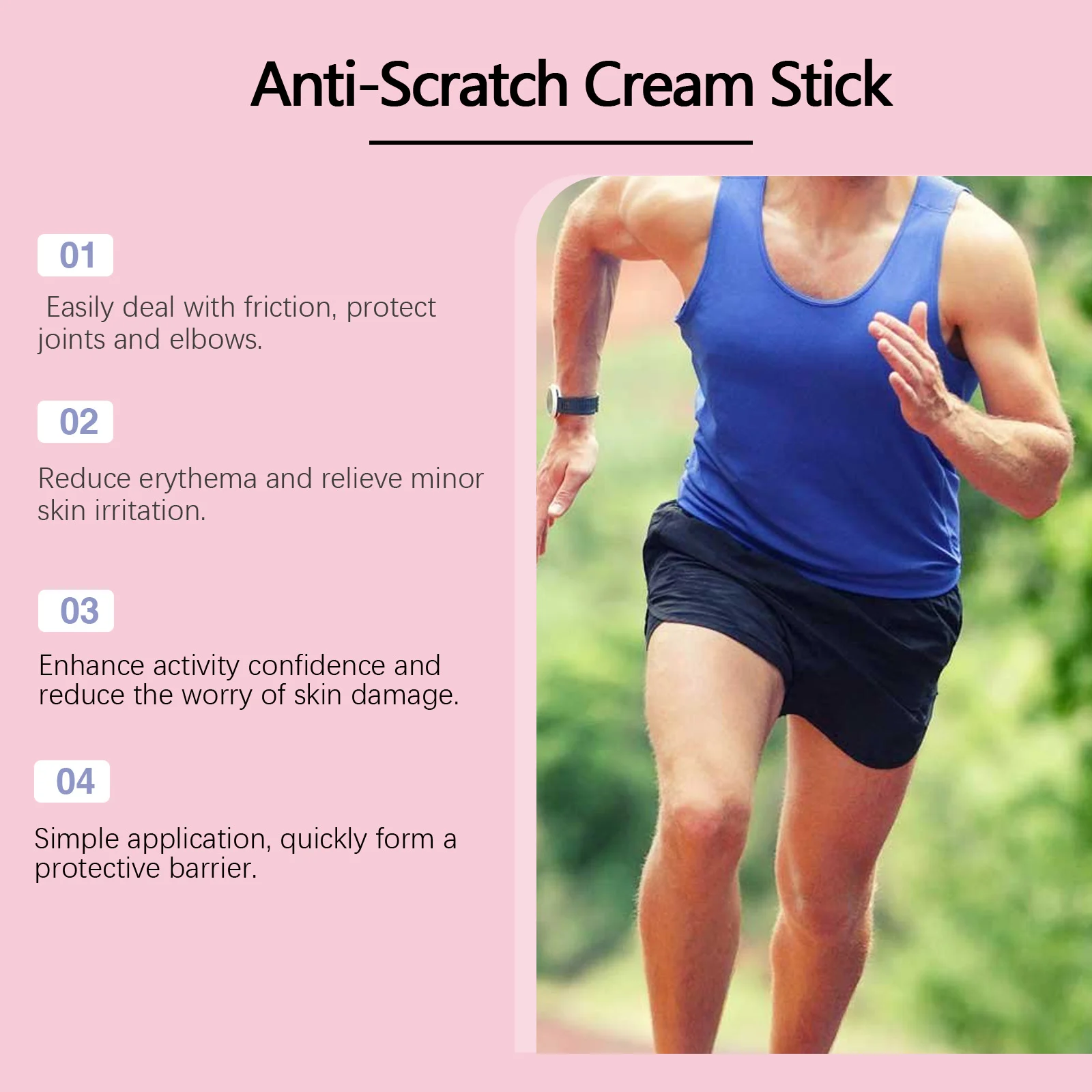 Anti Chafing Stick for Skin Friction and Dryness Relief with Shea Butter and Vitamin E 40g 5 anti chafing stick shea butter vitamin e 40g wes 4sz67j2r desc 5