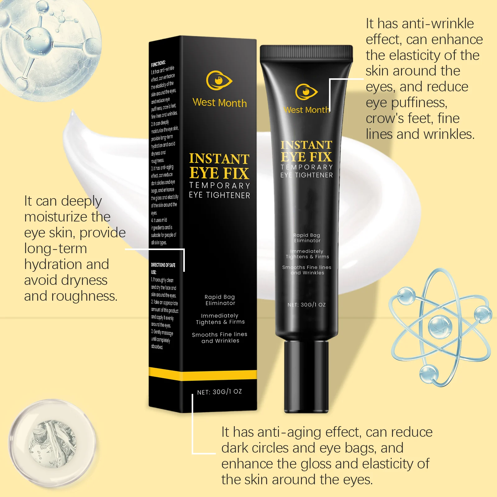 Anti-Wrinkle Eye Cream 30g for Deep Moisturizing and Dark Circle Reduction 5 anti wrinkle eye cream 30g wes 6mr7cefj desc 5