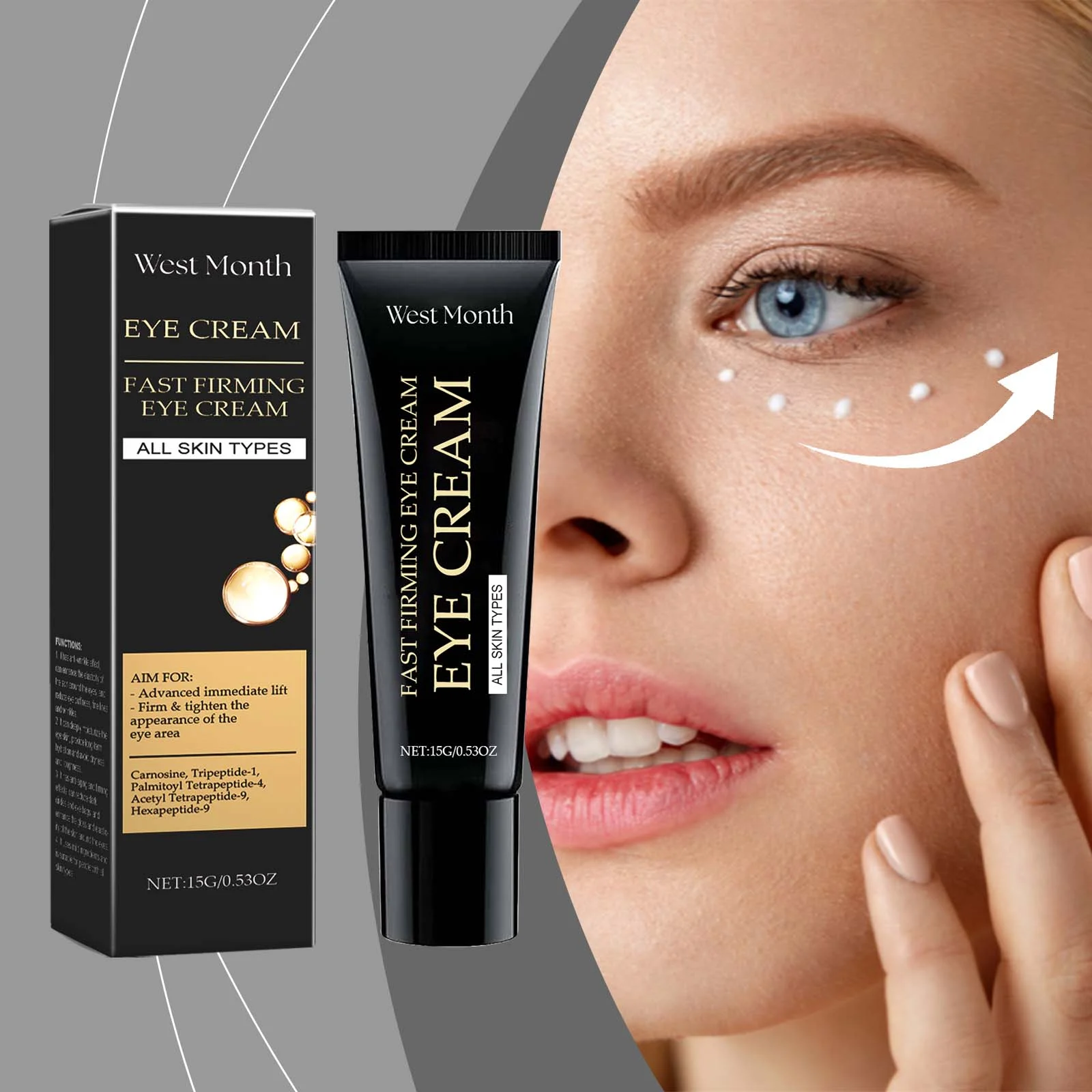 Anti-Wrinkle Eye Cream Firming Tightening 15g for Dark Circles & Fine Lines 2 anti wrinkle eye cream firming tightening 15g wes x2whdq27 desc 2