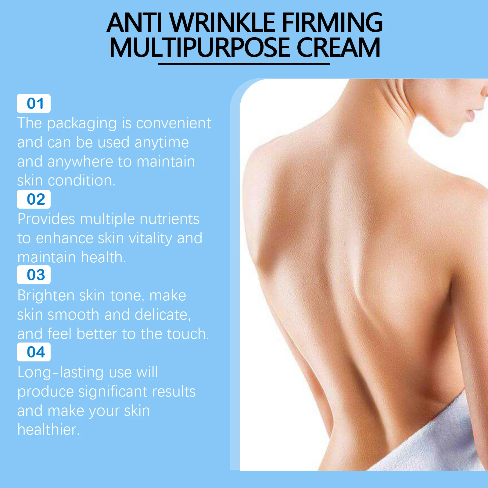 Anti-Wrinkle Firming Cream Moisturizing Tightening Multi-Purpose Face & Body Cream with Coffee Seed Extract & Shea Butter 50ml 5 anti wrinkle firming moisturizing cream 50ml wes drnqeanv desc 5