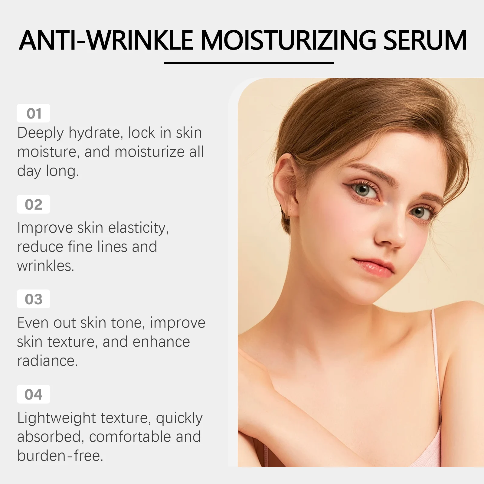 Anti-Wrinkle Moisturizing Serum 30ml for Hydration, Firming, and Fine Line Reduction 5 anti wrinkle moisturizing serum 30ml wes rqrmpq8y desc 5