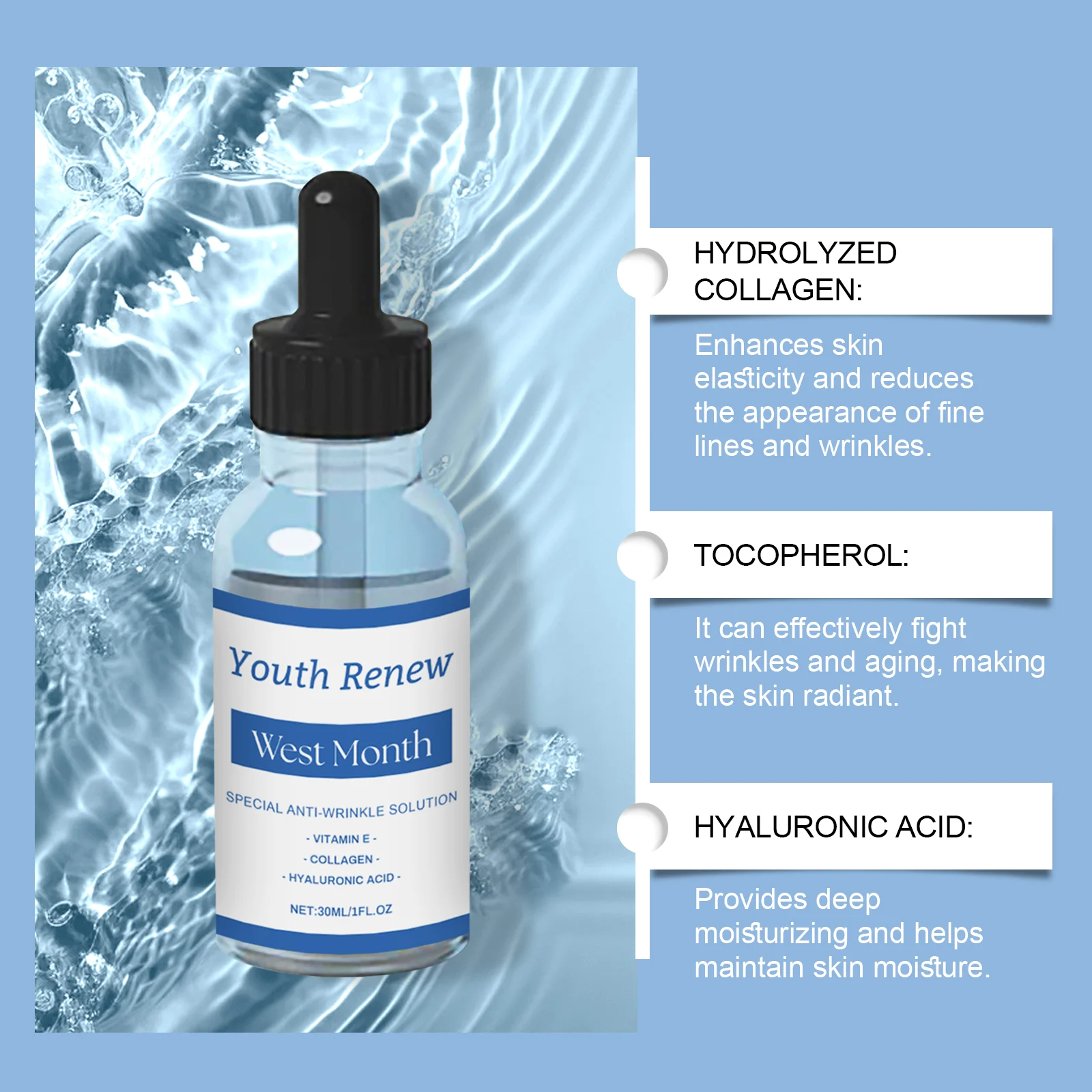 West Month Hydrating Anti-Wrinkle Serum with Hyaluronic Acid & Collagen for Face Firming 8 anti wrinkle serum wes v9gmfs5r desc 8