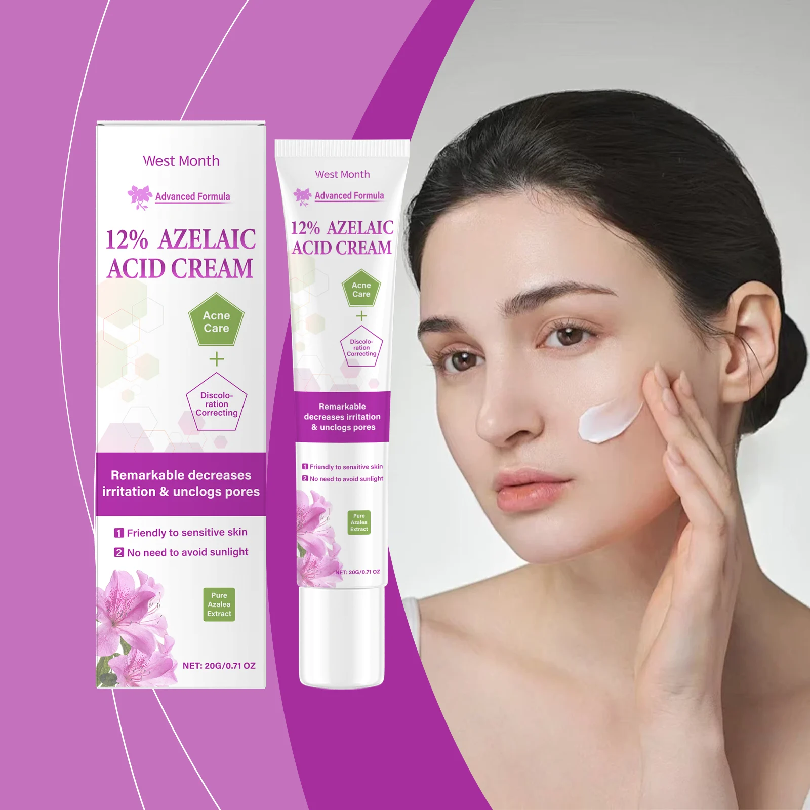 Azelaic Acid Cream 20g Gentle Acne Treatment for Clear, Smooth Skin 2 azelaic acid cream 20g acne treatment wes xwfav4ux desc 2