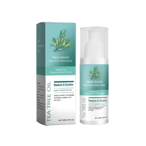 West Month Back Acne Herbal Spray 100ml with Tea Tree Oil and Salicylic Acid for Gentle, Refreshing Skin Care