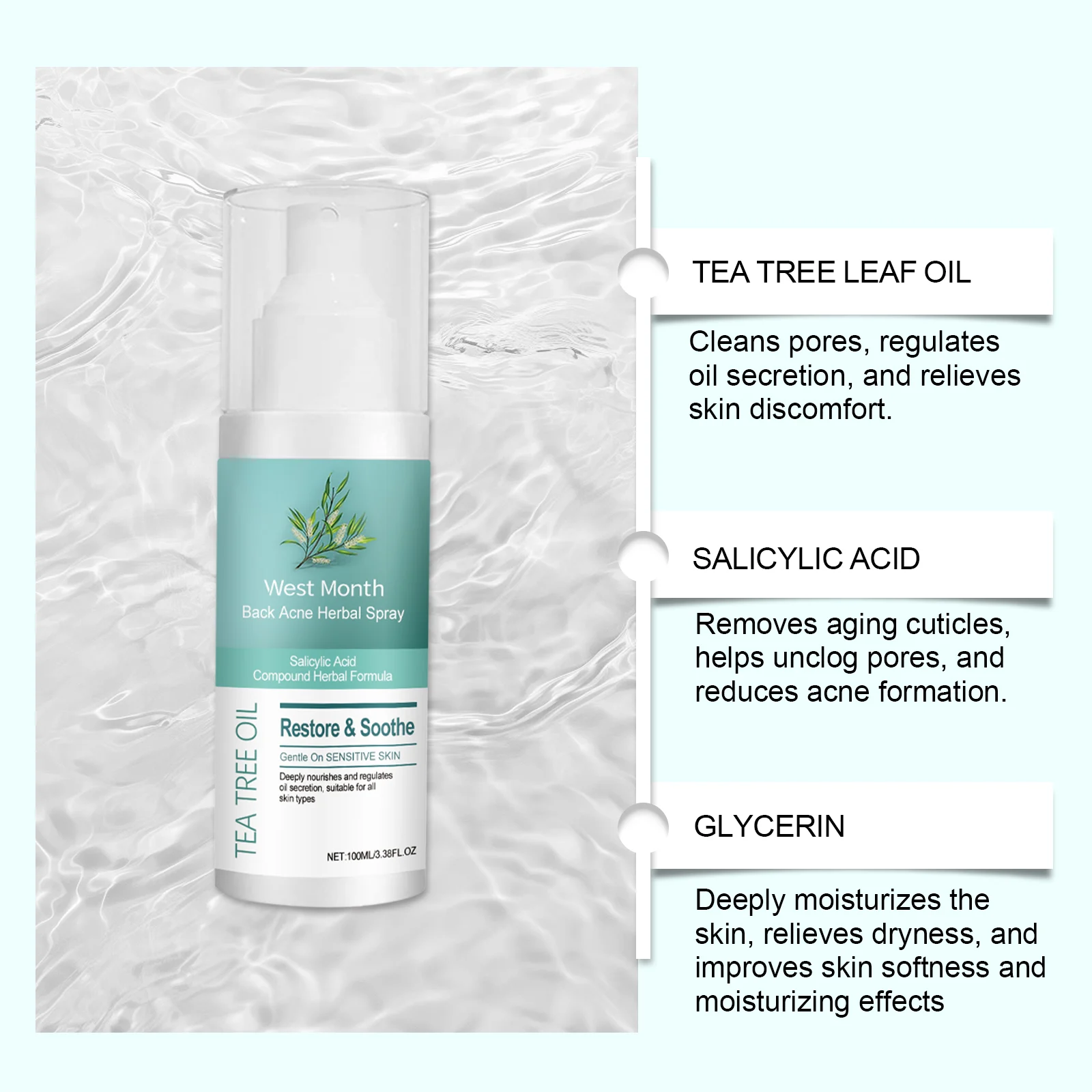 Back Acne Herbal Spray 100ml with Tea Tree Oil for Deep Cleansing & Oil Regulation 6 back acne herbal spray 100ml tea tree oil wes drhxyx28 desc 6