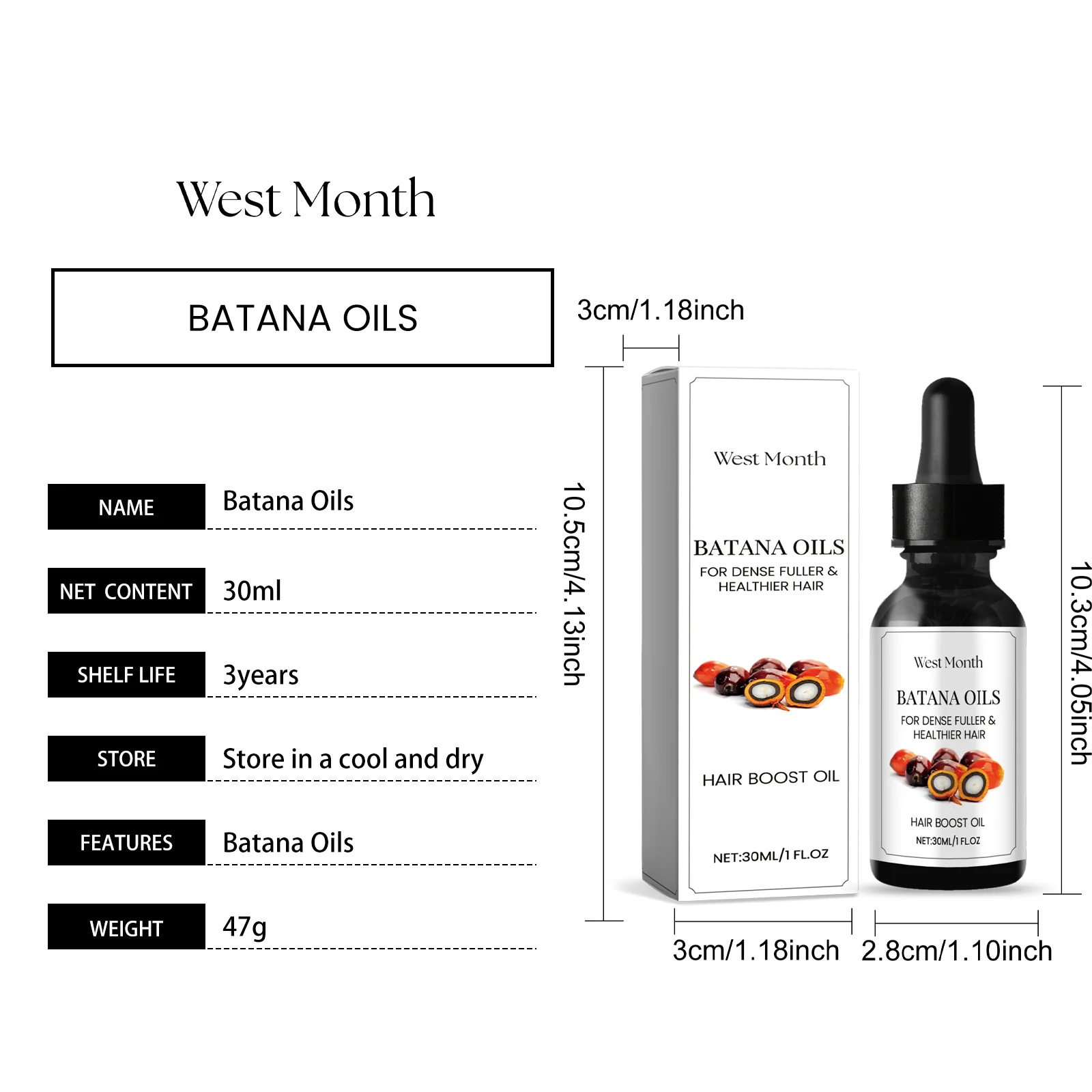 West Month Batana Hair Oil for Hair Growth, Dense Fuller & Healthier Hair 1 batana hair growth oil wes fzghjxr6 desc 1