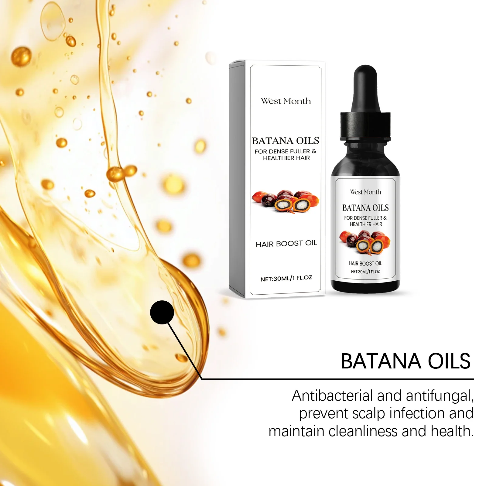 West Month Batana Hair Oil for Hair Growth, Dense Fuller & Healthier Hair 8 batana hair growth oil wes fzghjxr6 desc 8