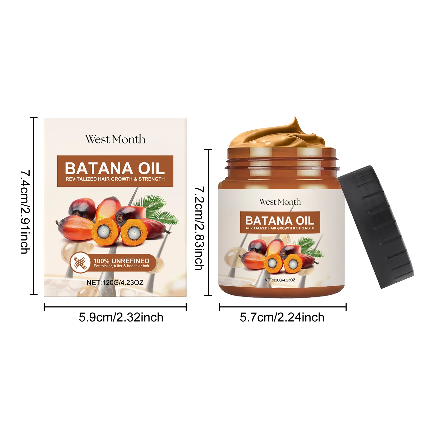 Batana Oil Hair Conditioner Revitalizes Growth & Strengthens Dry Damaged Hair 120g 1 batana oil hair conditioner revitalizes growth strengthens damaged hair wes 75ytqfmj desc 1