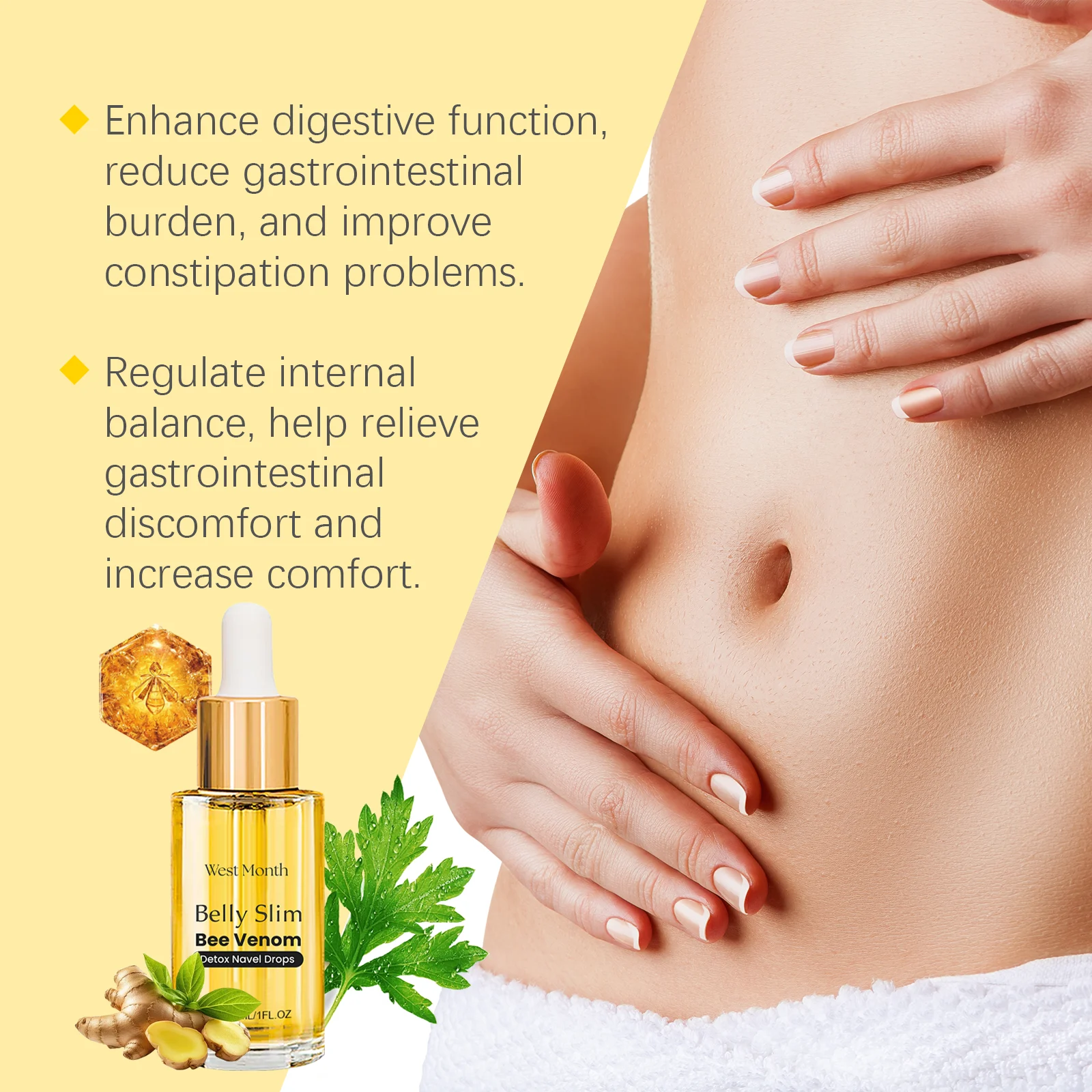 Bee Venom Body Care Serum 30ml Gentle Nourishing Tightening Slimming Navel Drops 5 bee venom body care slimming navel drops 30ml wes 8qy3mck7 desc 5