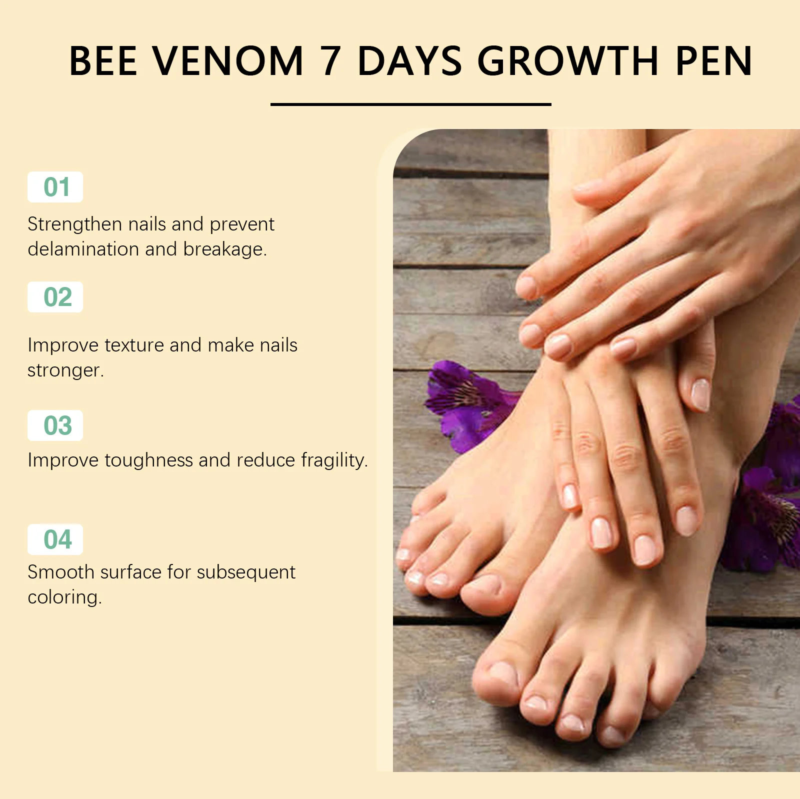 West Month Bee Venom Nail Repair Serum - 7 Days Growth Pen for Stronger Healthier Nails 5 bee venom nail repair serum wes dj727r88 desc 5