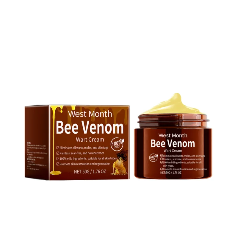 West Month Bee Venom Wart Cream for painless removal of warts, moles, and skin tags.