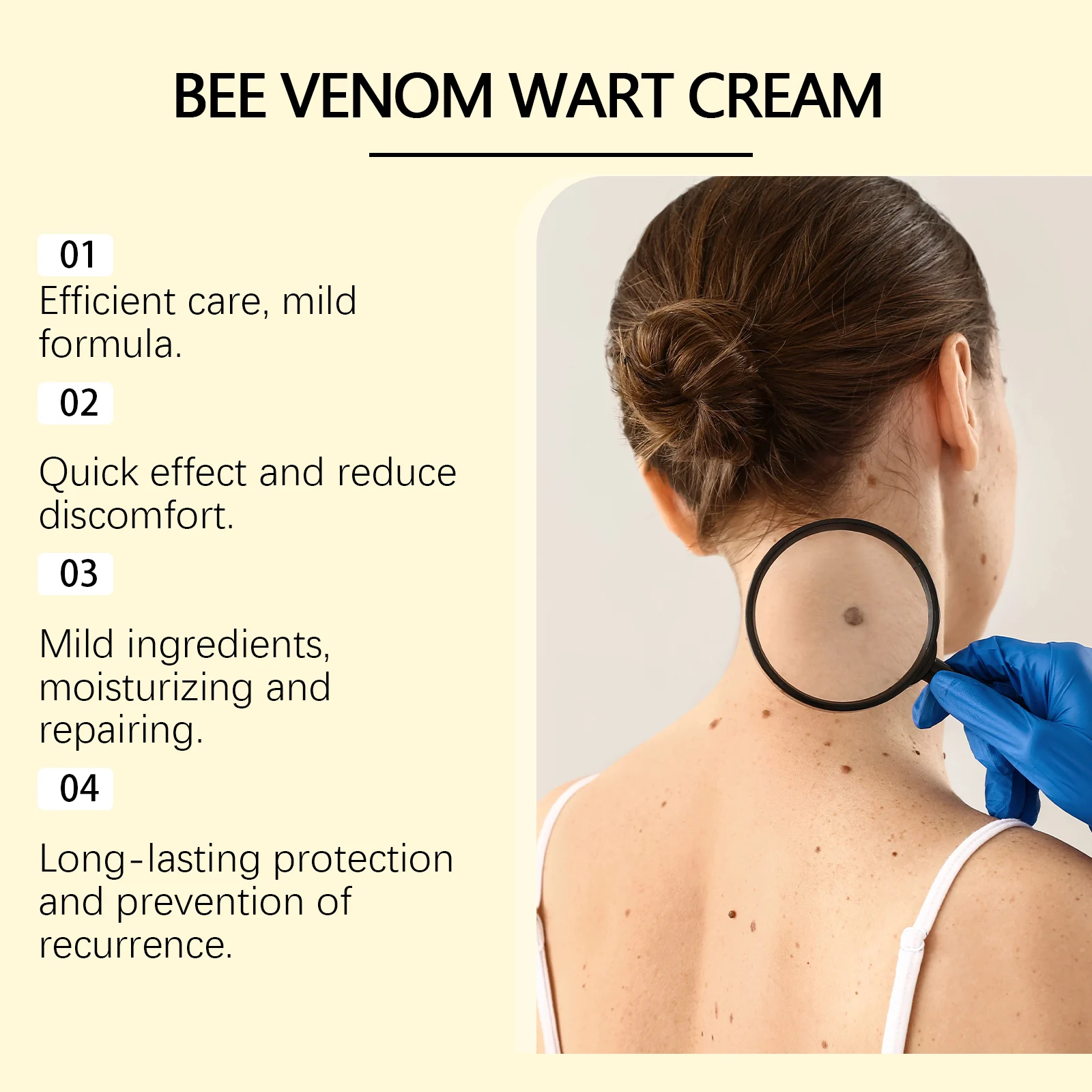 Bee Venom Wart Removal Cream Skin Tag Mole Remover Treatment 50g 5 bee venom wart removal cream skin tag mole remover treatment 50g wes ekdm2cvw desc 5