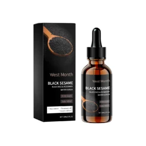 West Month Black Sesame Hair Growth Serum 30ml for Thicker, Stronger, and Healthier Hair