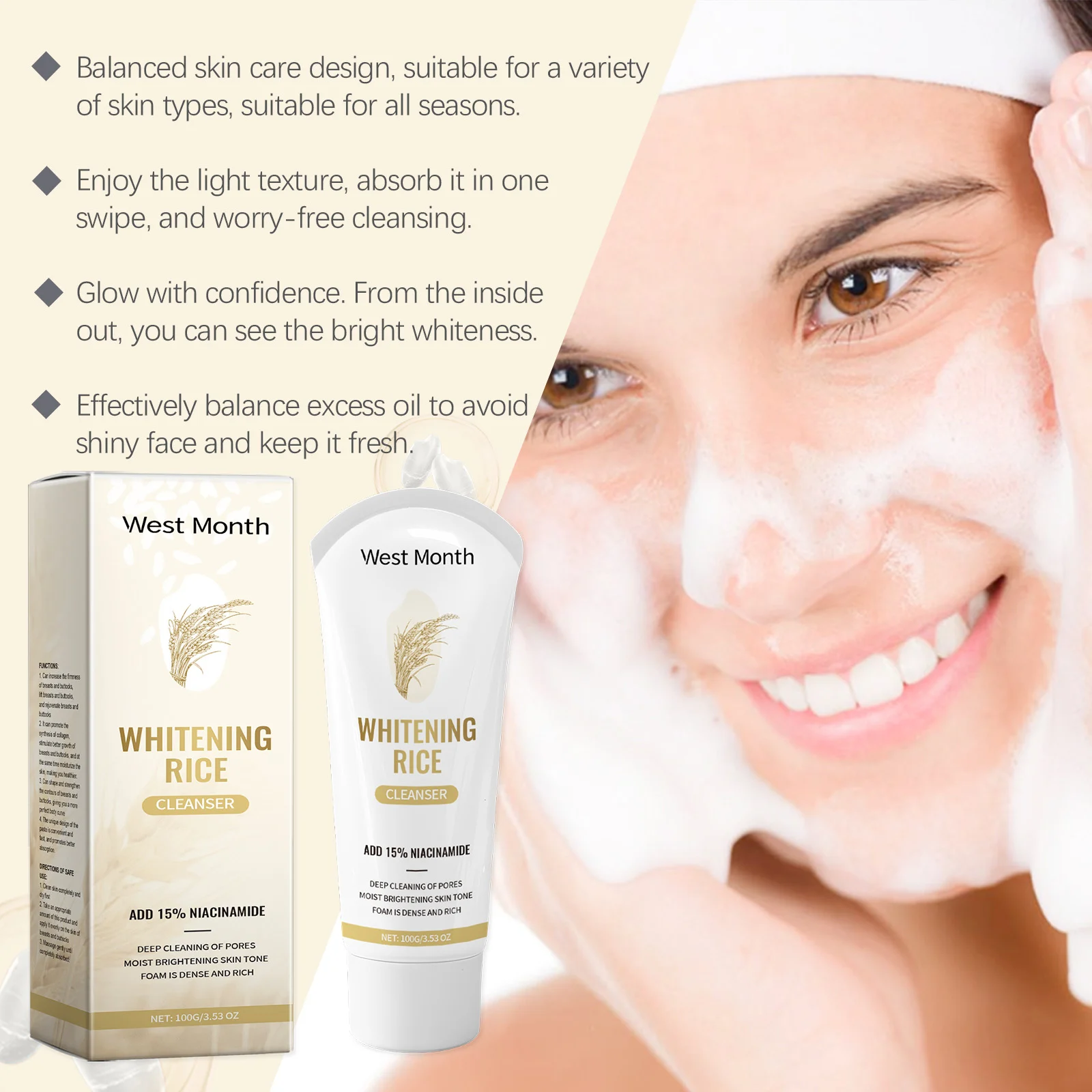 West Month Blackhead Cleansing Face Wash with Niacinamide & Lemon Extract 8 blackhead cleansing face wash wes pdkefqfr desc 8