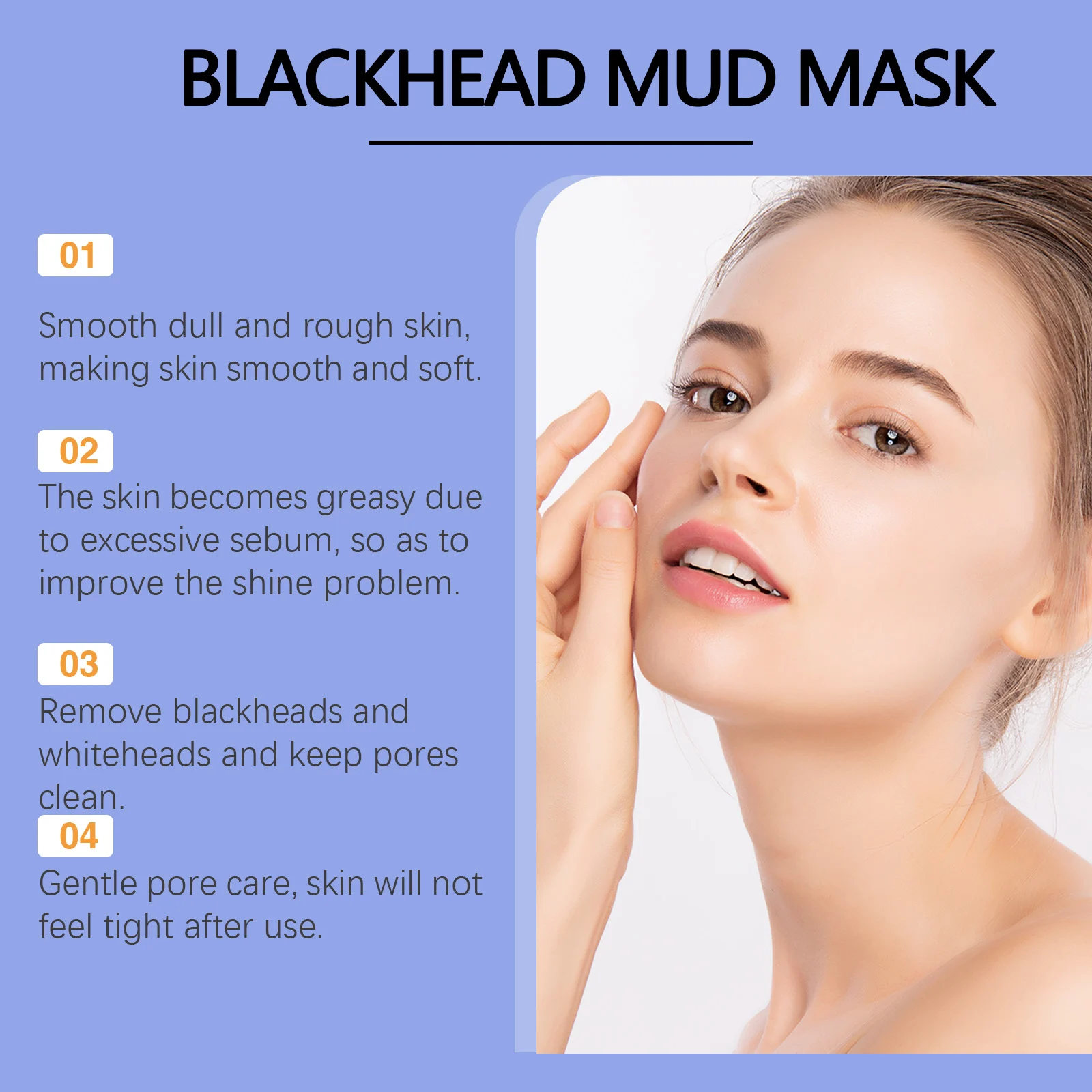 Blackhead Mud Mask with AHA BHA PHA 100g for Deep Cleansing, Pore Shrinking & Oil Control 5 blackhead mud mask aha bha pha 100g wes tp7hct2j desc 5