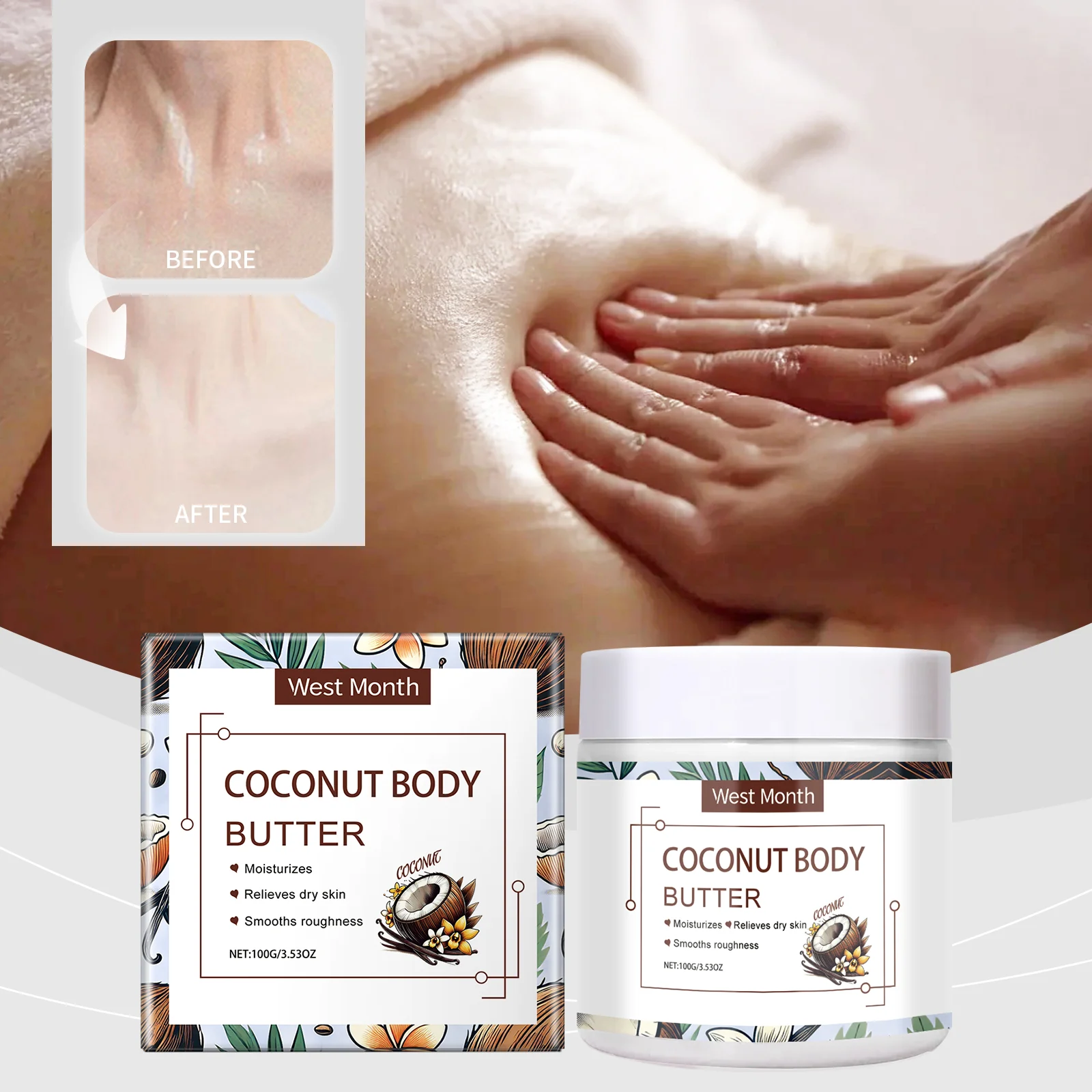 Body Butter Moisturizing Cream 100g for Dry Rough Skin Repair and Deep Hydration 2 body butter moisturizing cream 100g wes gfk3qgd5 desc 2