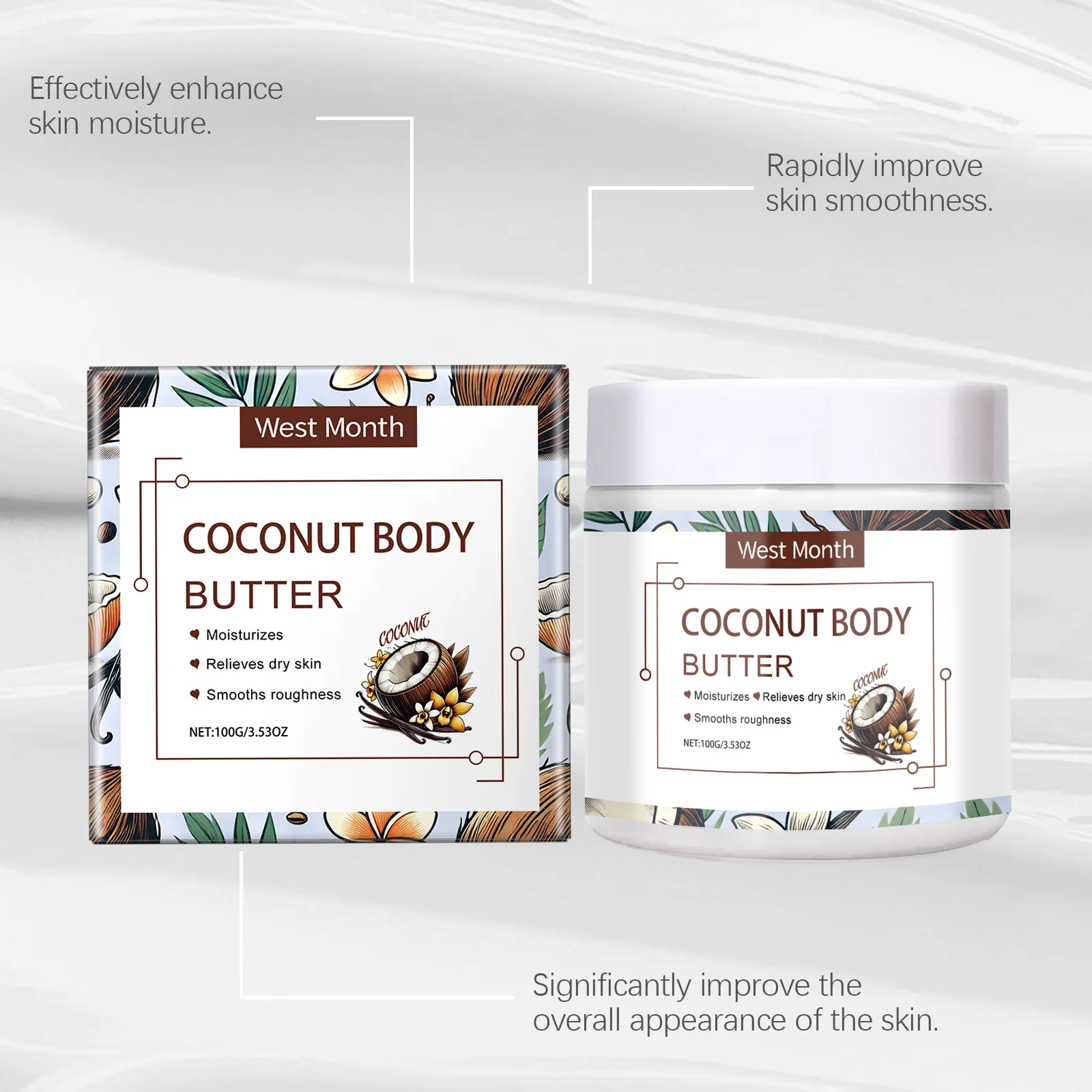 Body Butter Moisturizing Cream 100g for Dry Rough Skin Repair and Deep Hydration 7 body butter moisturizing cream 100g wes gfk3qgd5 desc 7