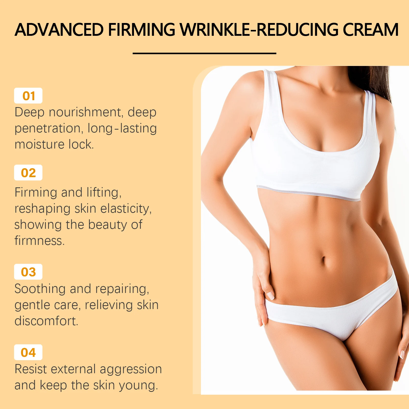Body Firming Cream 80g with Hyaluronic Acid & Vitamin E for Skin Tightening and Moisturizing 5 body firming cream 80g wes c2dz64r7 desc 5