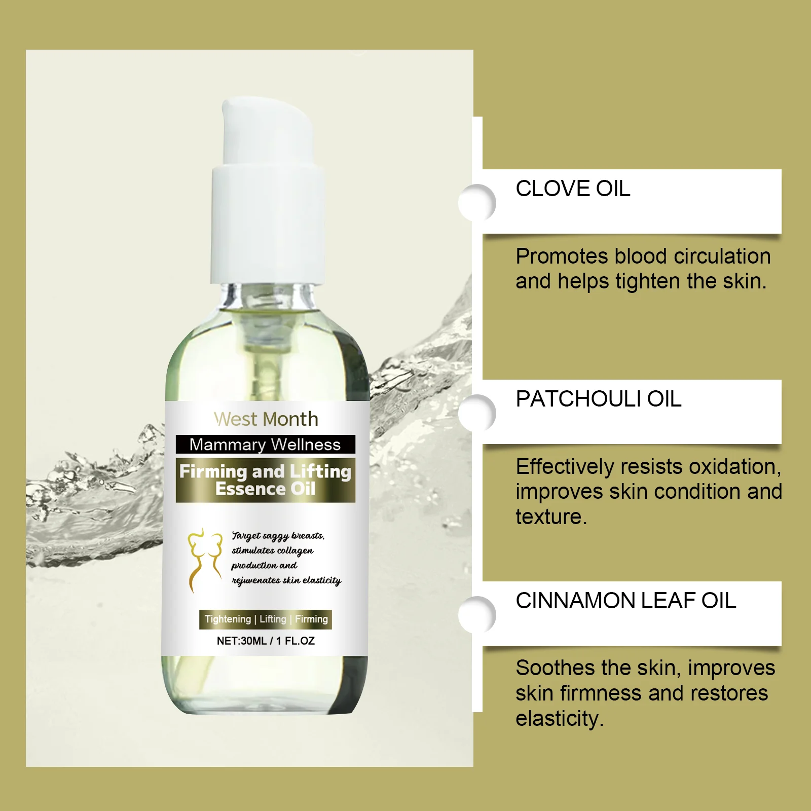 Body Firming Essence Oil 30ml for Tightening, Lifting & Moisturizing 5 body firming essence oil 30ml wes xss9f8gm desc 5