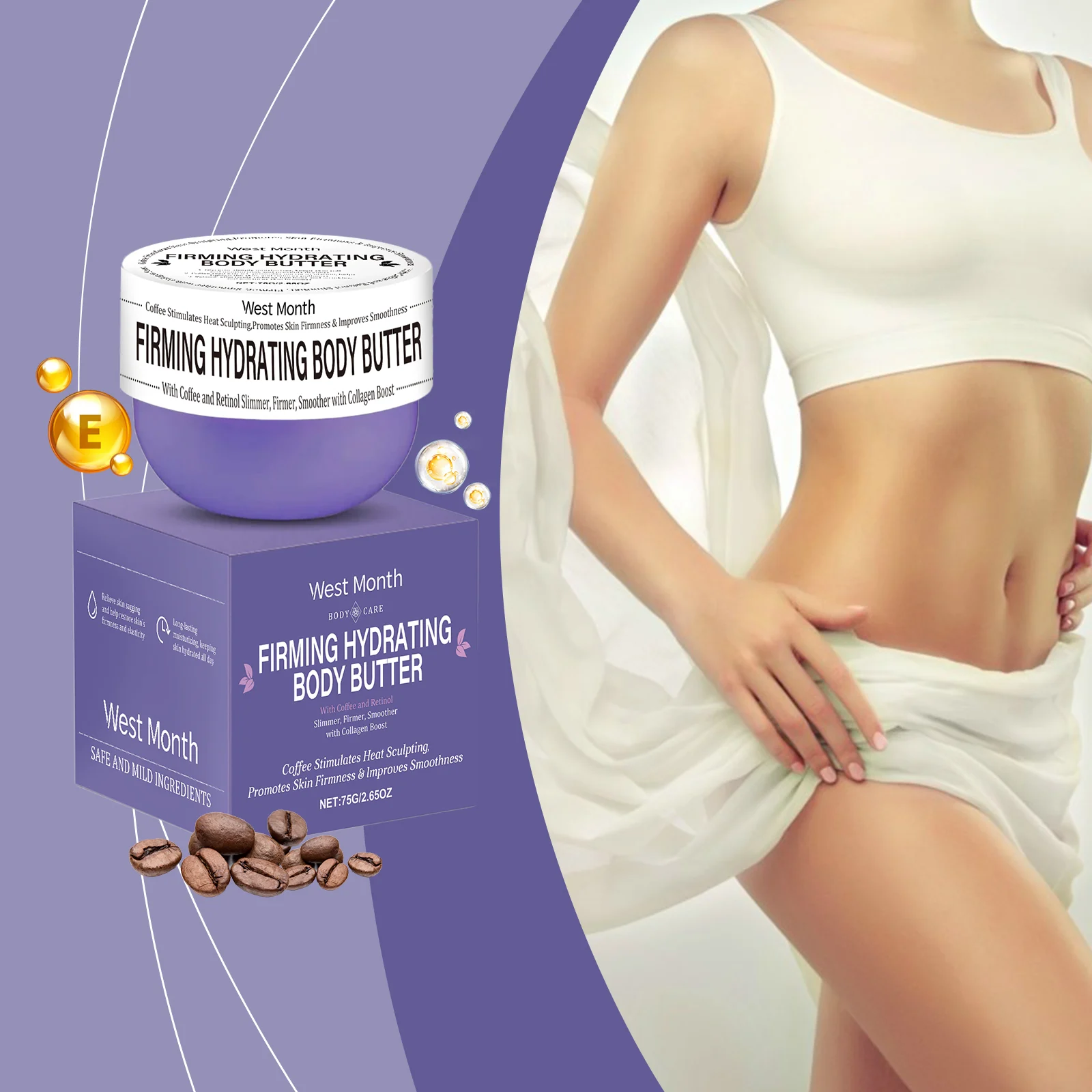 Body Firming Massage Cream Moisturizing Anti-Aging Body Butter for Loose Skin 2 body firming massage cream moisturizing anti aging body butter 75g wes c4jpjvqk desc 2