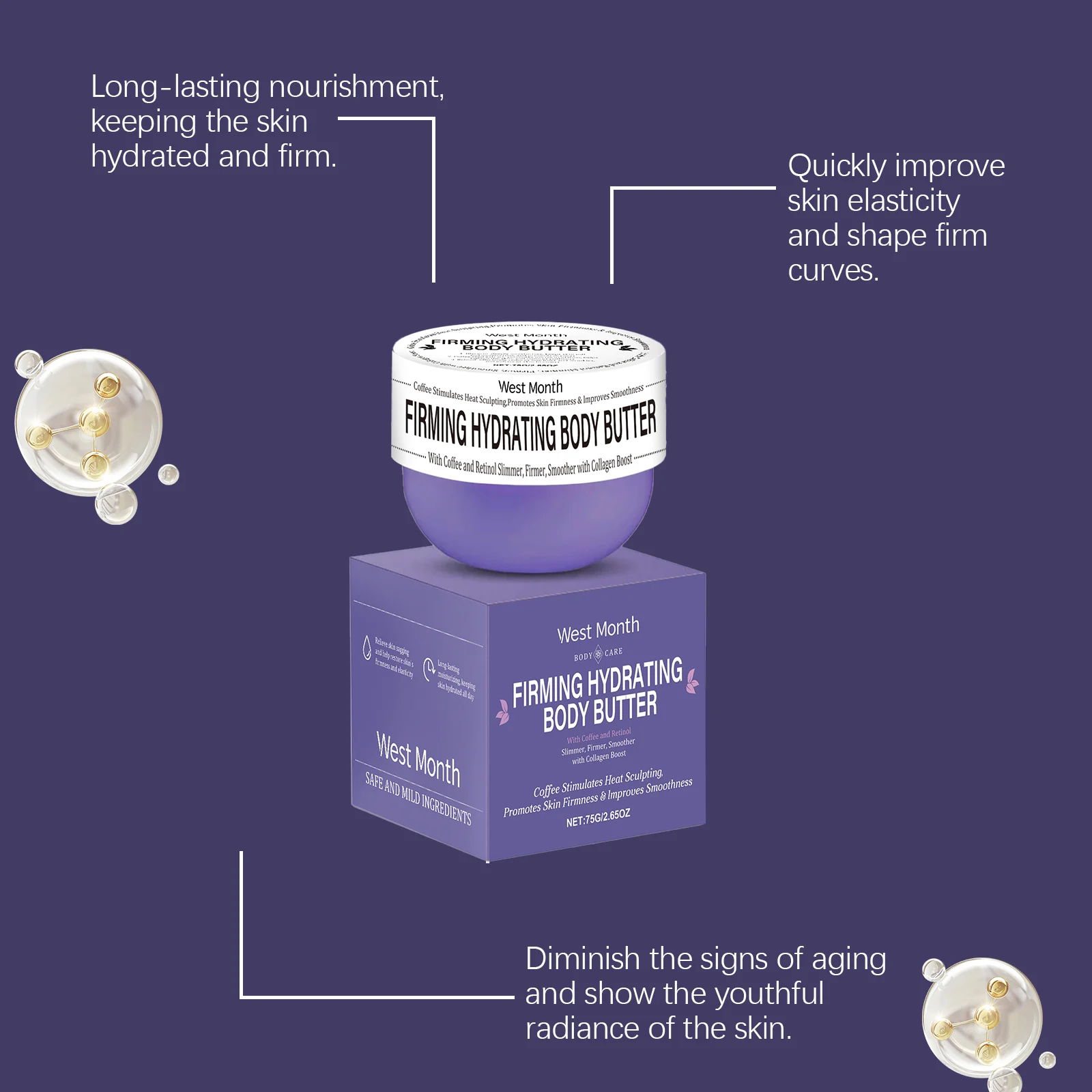 Body Firming Massage Cream Moisturizing Anti-Aging Body Butter for Loose Skin 7 body firming massage cream moisturizing anti aging body butter 75g wes c4jpjvqk desc 7