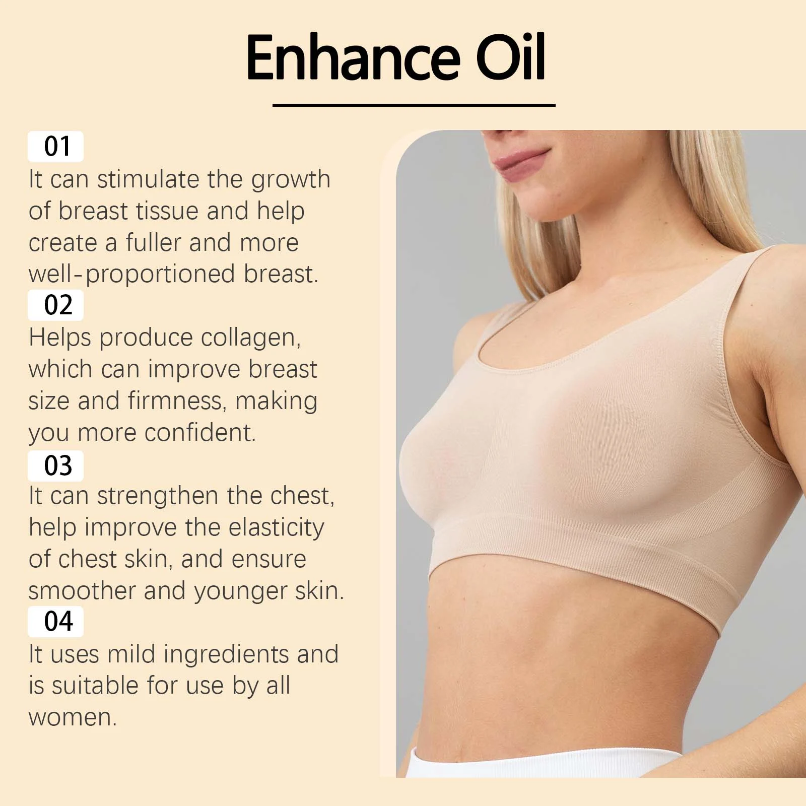 Breast Enhancement Massage Oil 60ml for Firming and Plumping 11 breast enhancement massage oil 60ml wes 65jcngaj desc 11