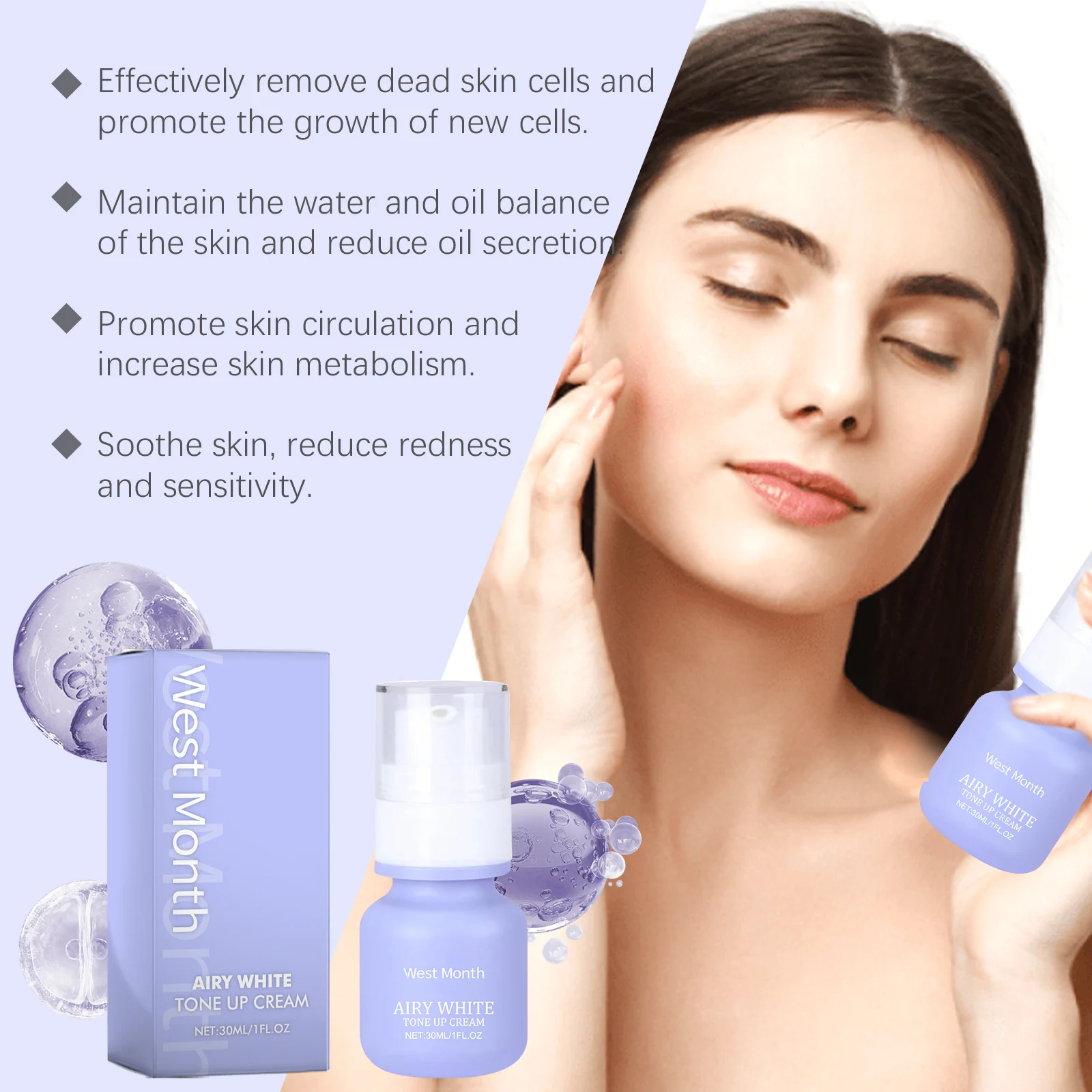 Brightening Cream Moisturizing Skin Tone Up Hydration Repair 30ml 8 brightening cream tone up moisturizing 30ml wes 8mcfpkms desc 8