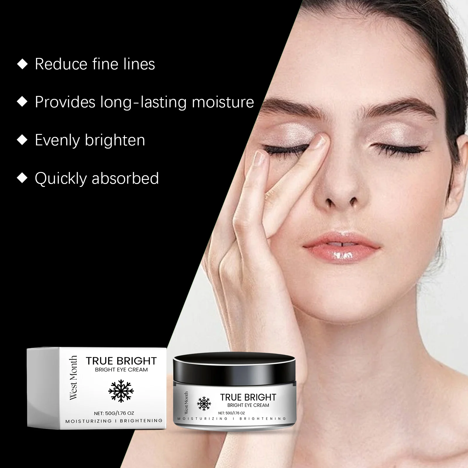West Month Brightening Eye Cream - Moisturizing & Anti-Dark Circles with Vitamin C & Chlorella 8 brightening eye cream wes ntjvjfmv desc 8