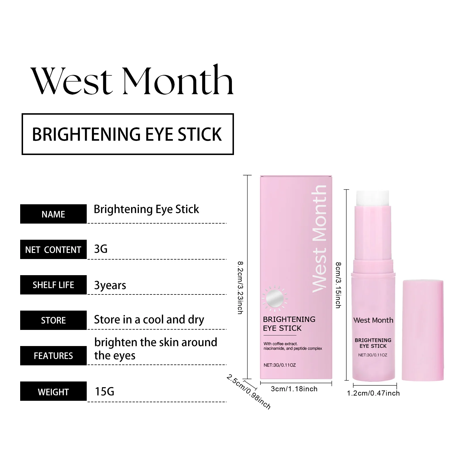 Brightening Eye Stick Firming Lifting Reduce Fine Lines 3g 1 brightening eye stick firming wes 7nds8egu desc 1