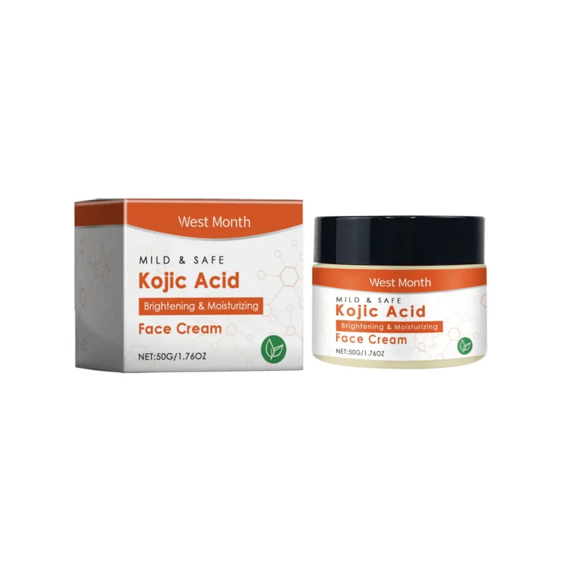 West Month Brightening Moisturizing Face Cream with Kojic Acid and Niacinamide for improved skin tone and hydration