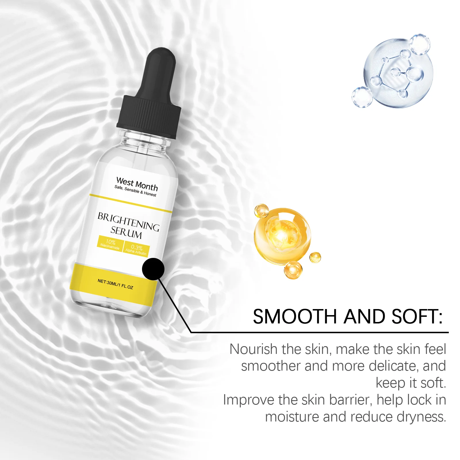 Brightening Serum for Hyperpigmentation 30ml with Alpha Arbutin & Ceramide for Moisture and Skin Tone Evening 8 brightening serum hyperpigmentation 30ml alpha arbutin ceramide wes pjpyagmr desc 8